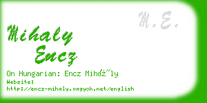 mihaly encz business card